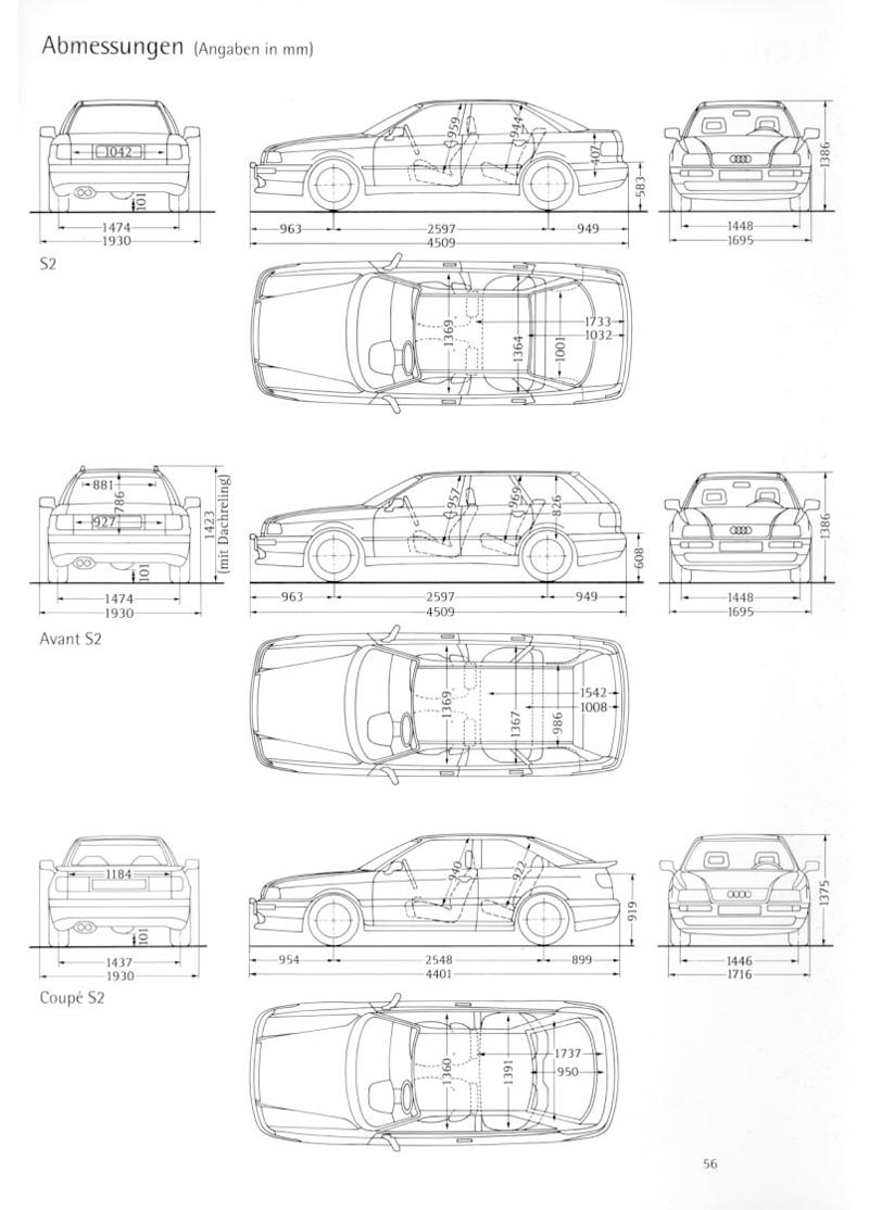 Ауди 100 с4 чертежи